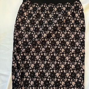 Lace overlay pull on skirt